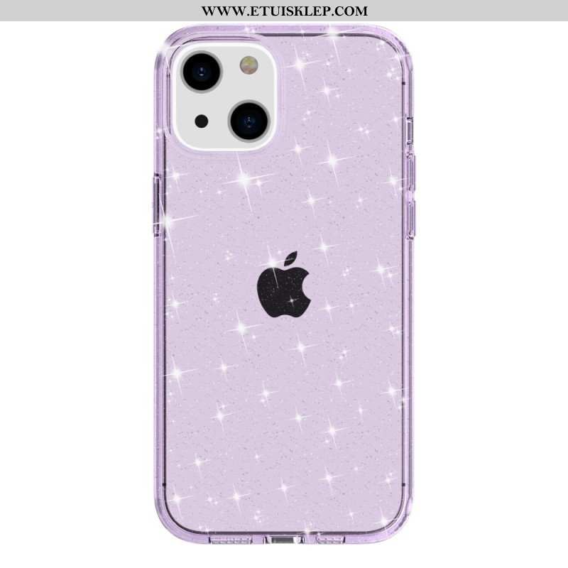 Etui do iPhone 15 Przezroczysty Brokat